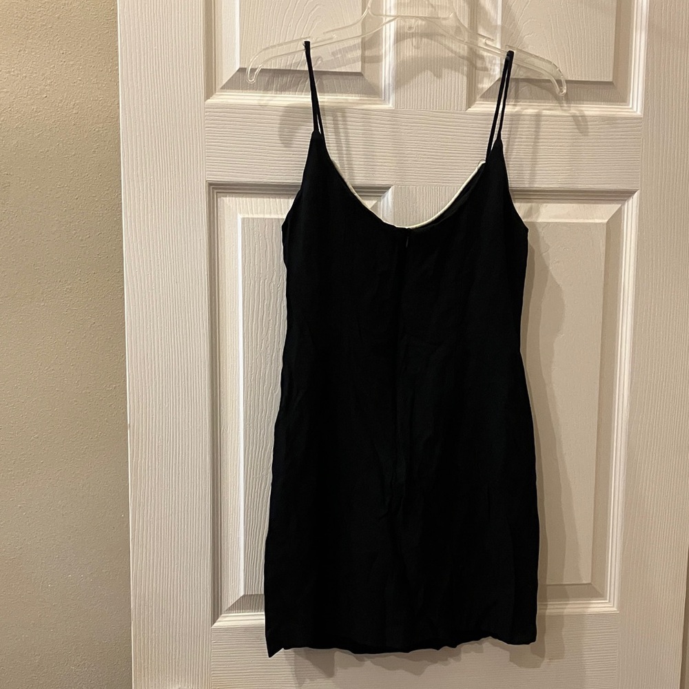 All That Jazz Black Mini Dress with White Trim - Picture 4 of 6